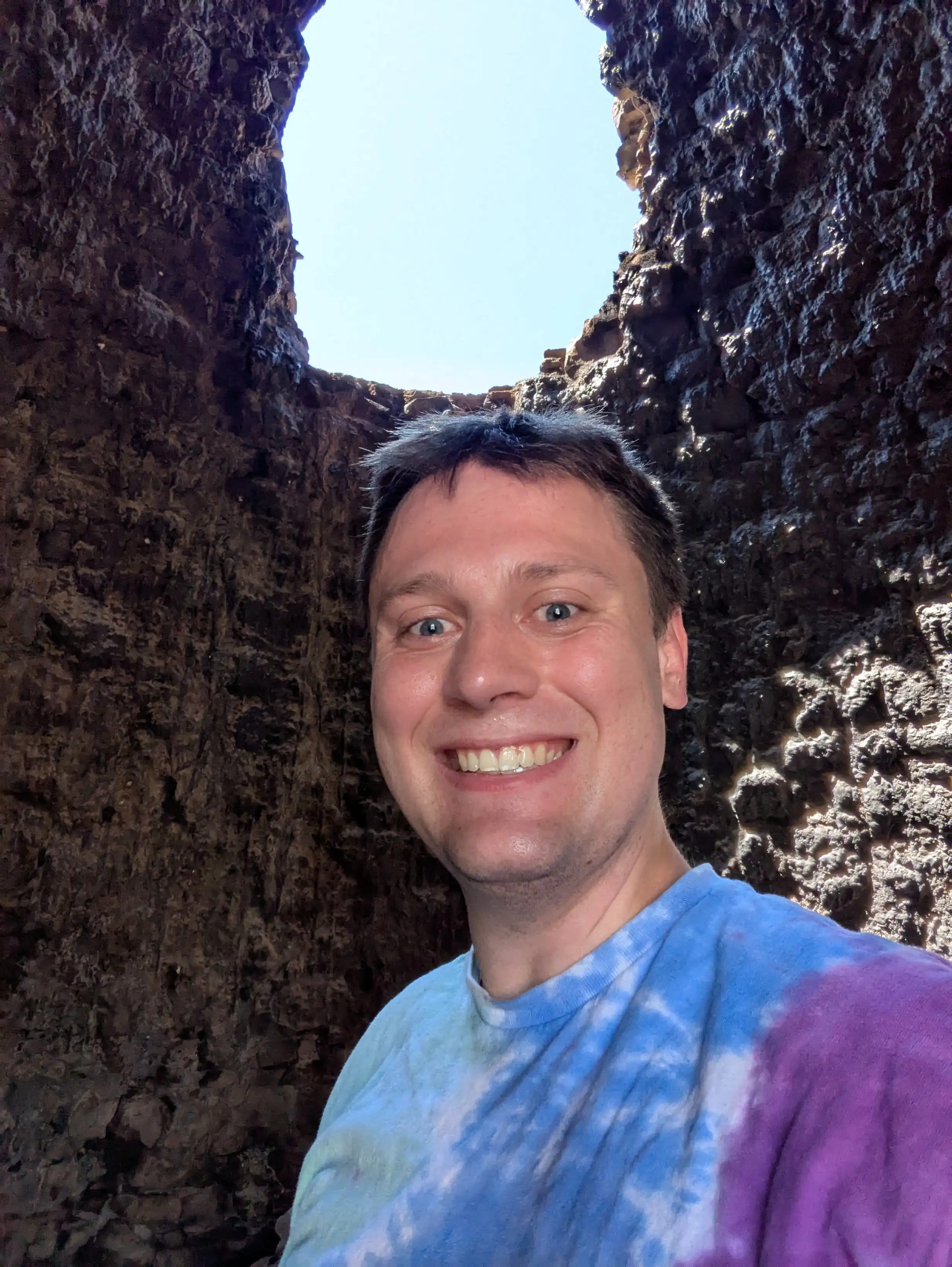 Selfie inside one of the kilns.